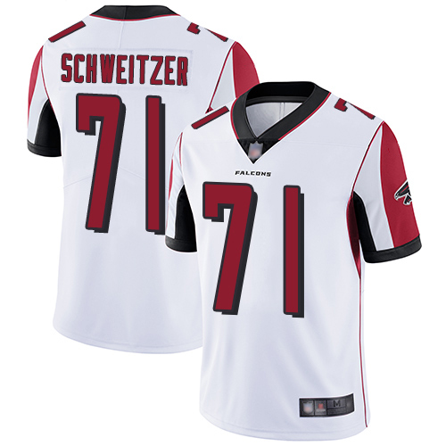 Atlanta Falcons Limited White Men Wes Schweitzer Road Jersey NFL Football #71 Vapor Untouchable